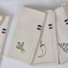 Serviette de table en lin Cactus_ Piment