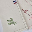 Serviette de table en lin Cactus_Piment 2