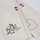 Serviette de table en lin Cupidon_Coeur 2