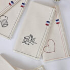 Serviette de table en lin Cupidon_Coeur