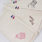 Serviette de table en lin Gâteau_ Miam miam_ Toque 2