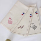 Serviette de table en lin Gâteau_Miam miam_Toque