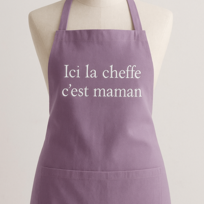 Tablier personnalisé La cheffe c'est maman