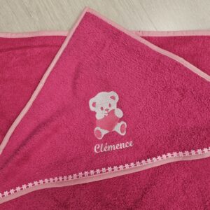 Cape de bain Ourson Cœur