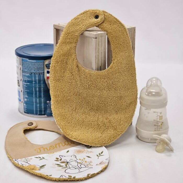 Bavoir bébé Renard fleur 2