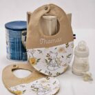 Bavoir bébé Renard fleur