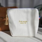 Pochette velour_ Beige