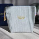 Pochette velour_ Bleu