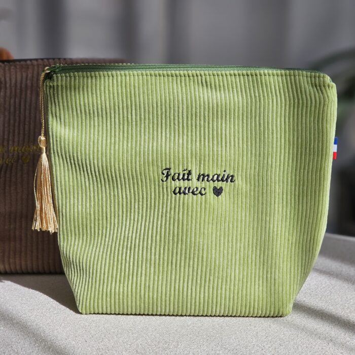 Pochette velour_ Vert