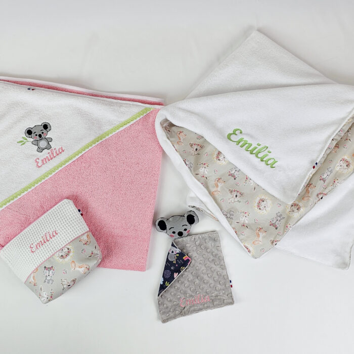 Set de naissance koala broderie personnalisée 2