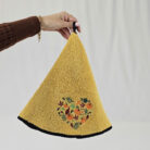 Torchon Moutarde_Noir_Coeur citrouille