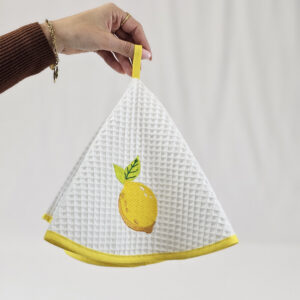 Torchon Nid d'Abeille "Citron"