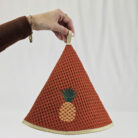 Torchon nid d'abeille Rouille_Or_Ananas