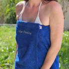 Paréo de bain bleu roy_not today 2