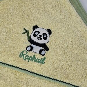 Cape de bain personnalisable Panda