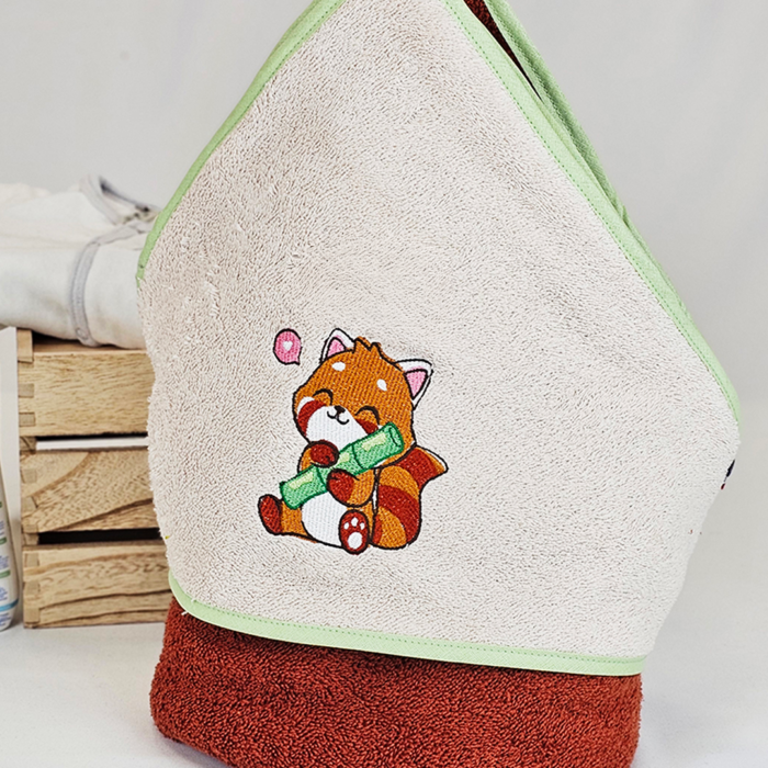 Cape de bain_Panda roux Cape de bain_Panda roux